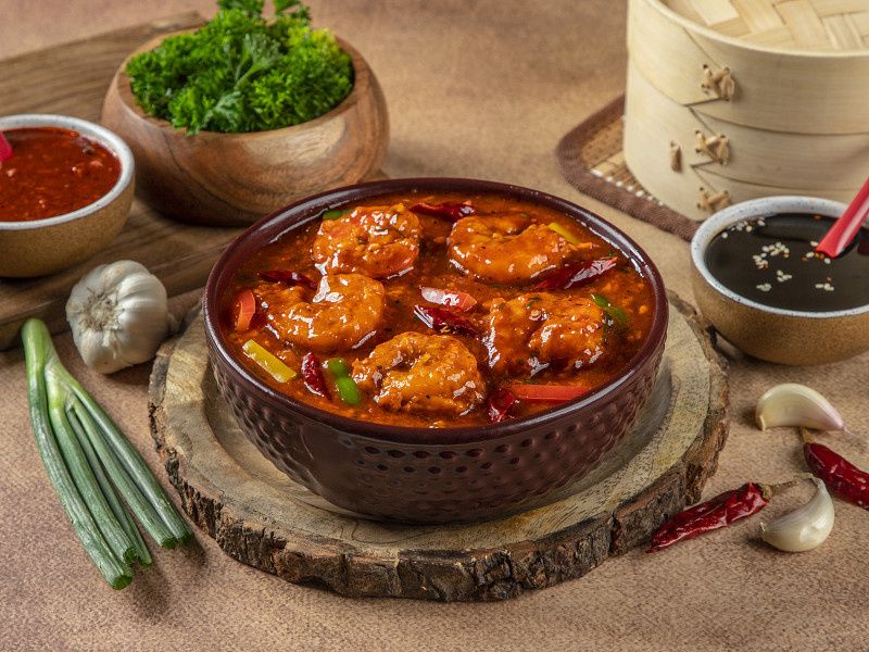 Prawns In Hot Garlic Sauce