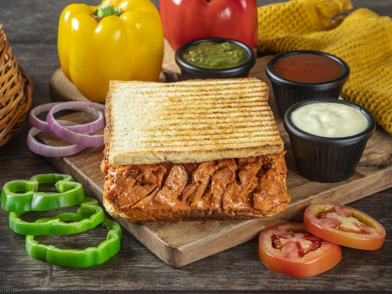 Chicken Makhani Toast Sandwich