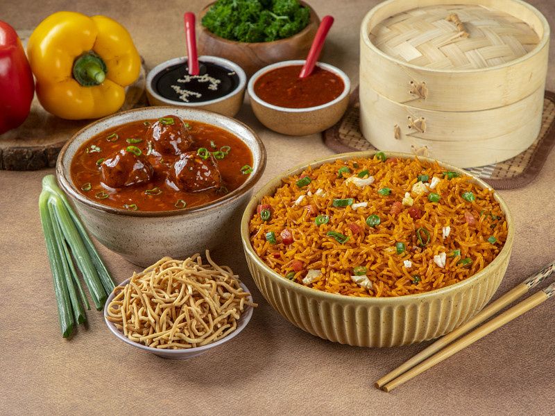 Veg Triple Schezwan Fried Rice