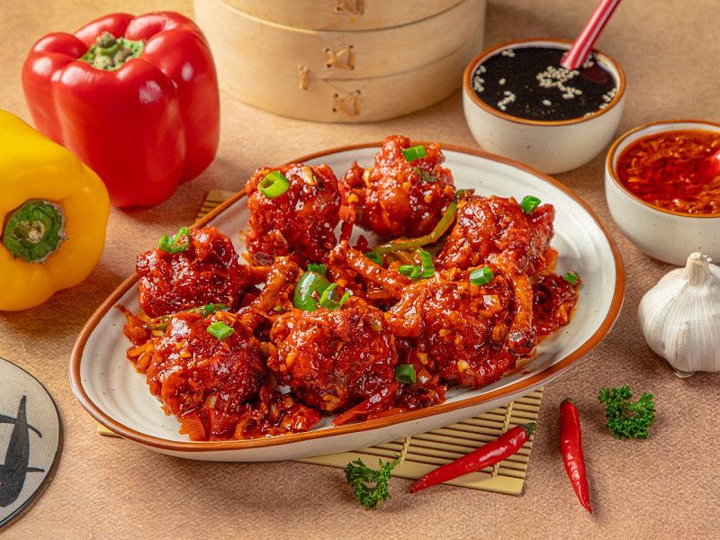 Chicken Schezwan Lollipop (Dry)