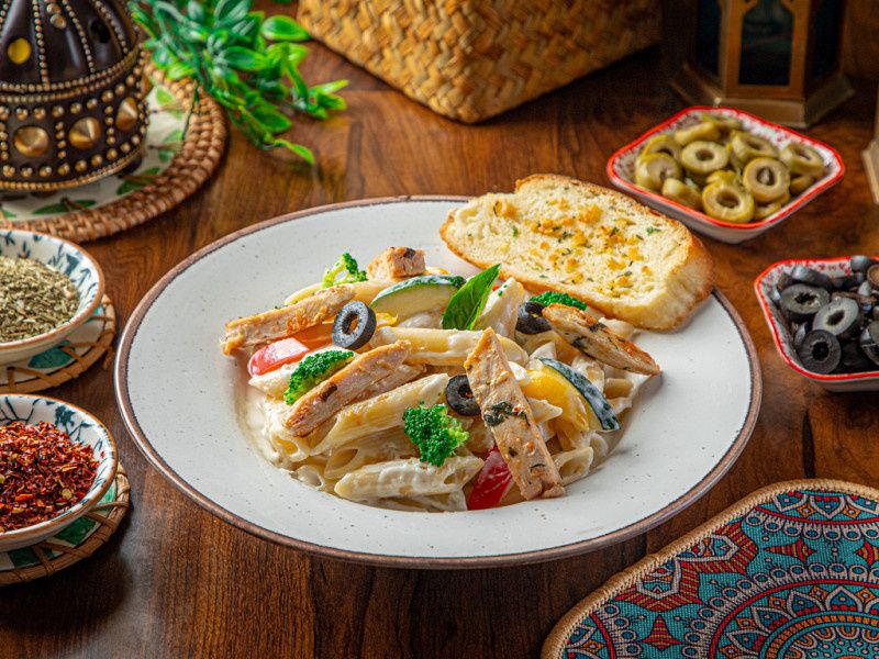 Chicken Penne Pasta In Cheese Sauce