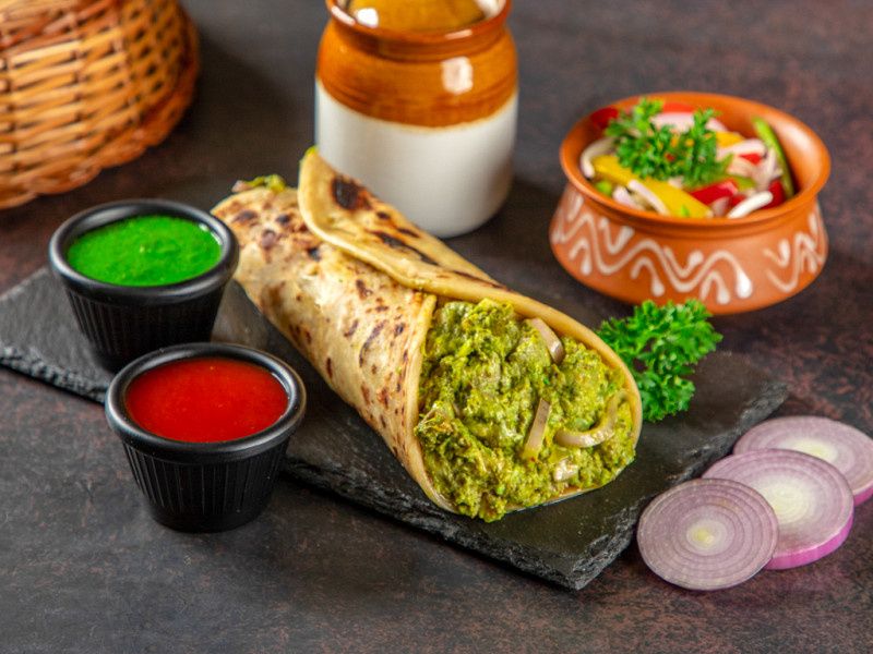 Chicken Pahadi Tikka Paratha Roll