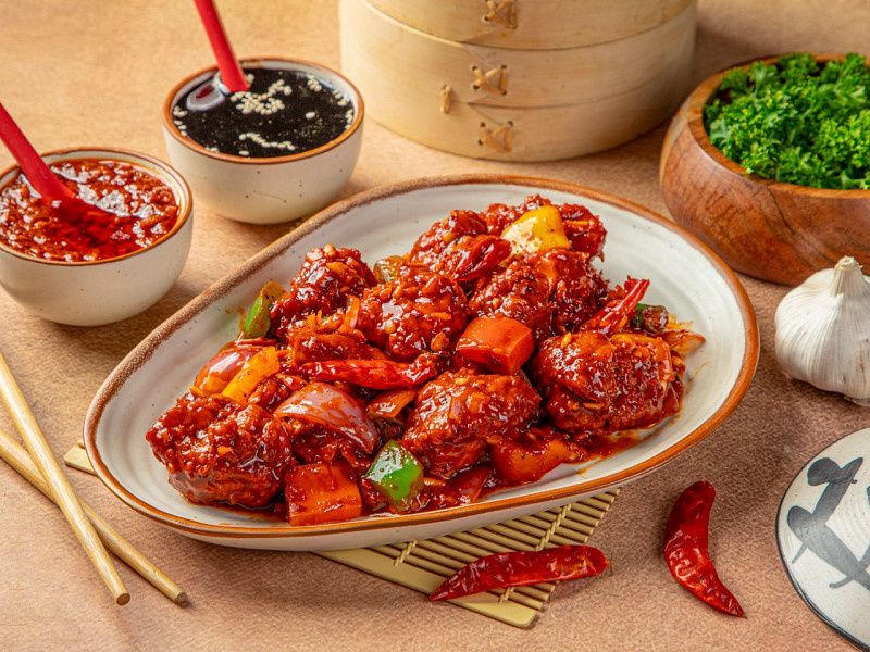 Chicken In Hot Garlic Sauce