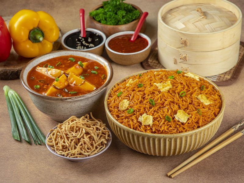 Egg Triple Schezwan Fried Rice