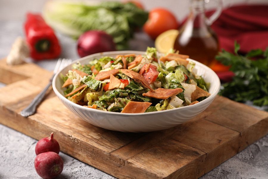 Veg Fattoush Salad In Cream Dressing