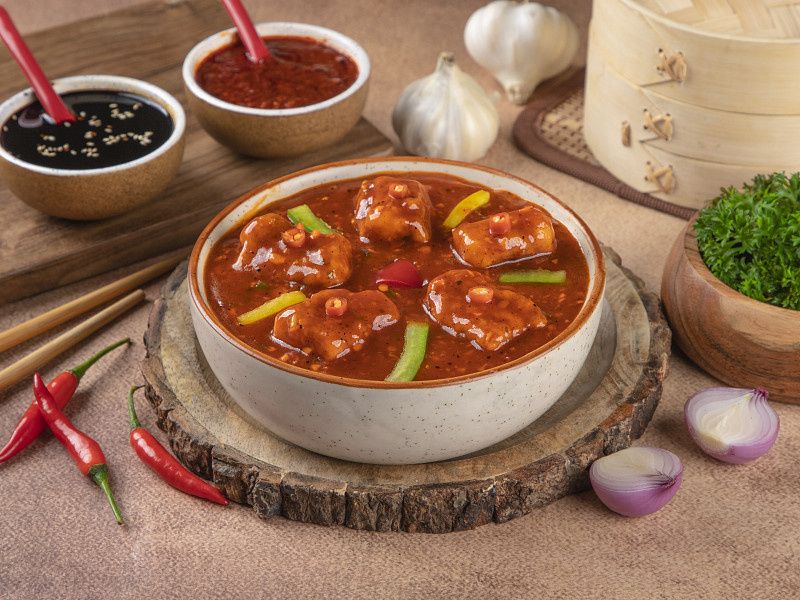 Fish In Schezwan Sauce Gravy