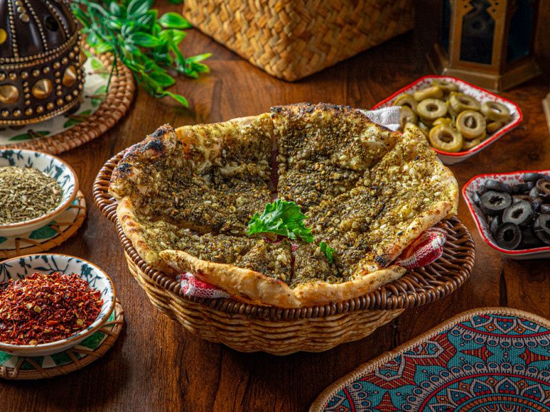 Cheese Garlic Zatar Naan