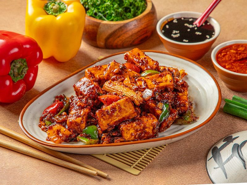 Baby Corn Paneer Chilli (Dry)