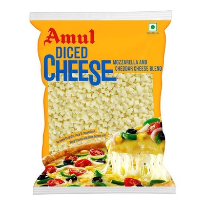 Amul Diced Cheese Cheddar 200gm