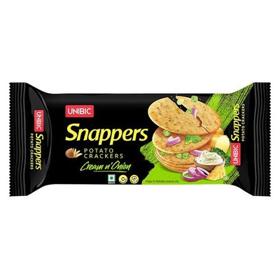 Unibic Snappers Cream & Onion Potato Crackers 75gm