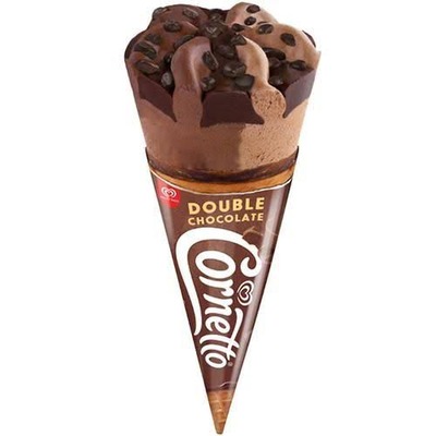 Kwality Wall's Cornetto Double Choco Ice Cream Cone 70gm