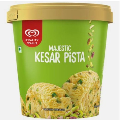 Kwality Wall's Kesar Pista Ice Cream Brick 370gm