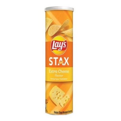 Lays Stax Extra Cheese Imported Potato Chips 135gm