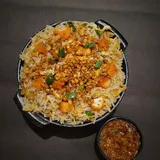 Chicken Brunt Garlic Rice