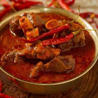 Jodhpuri Laal Maas (Bone In) - Gosht - (Just Heat) Raw Mutton Weight 500 Gms Net Weight Aprx 1Kg