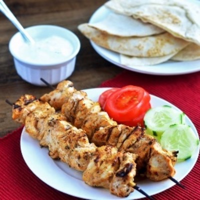 Arabic Zatar Spiced Chicken Skewers - (Bake / Pan Grill / Saute / Bbq) - 450 Gms - Appx. 12 Skewers