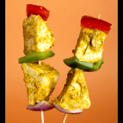Thai Cottage Cheese Satay - (Bake / Pan Grill / Saute/Bbq) - 450 Gms - Aprx. 12 Skewers