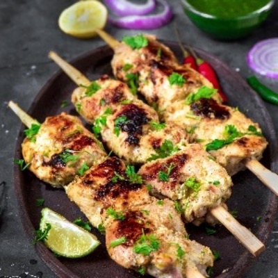 Murgh Kali Mirch Ke Sule - (Bake / Pan Grill / Saute / Bbq) - 450 Gms -Appx. 12 Skewers