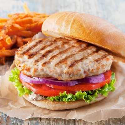 Chicken & Cheese Burger Patty (Pan Grill / Bbq) - 4 Pcs - Aprx 400 Gms
