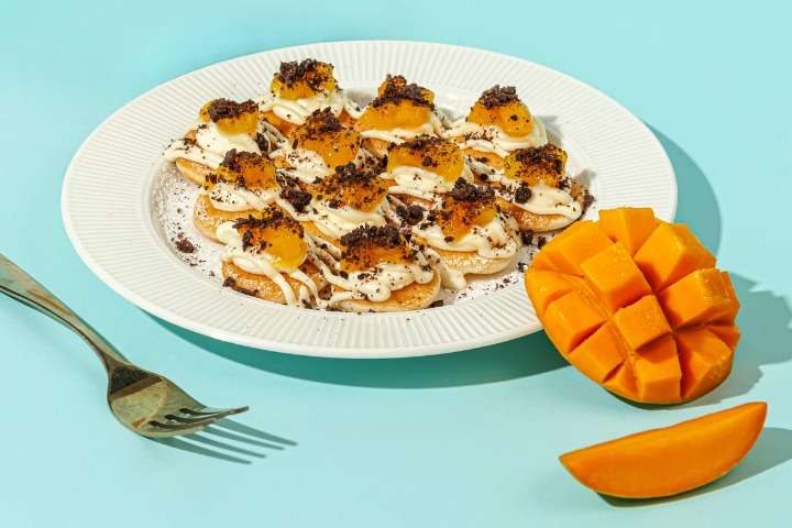 Mango Cheese Cake Pancakes