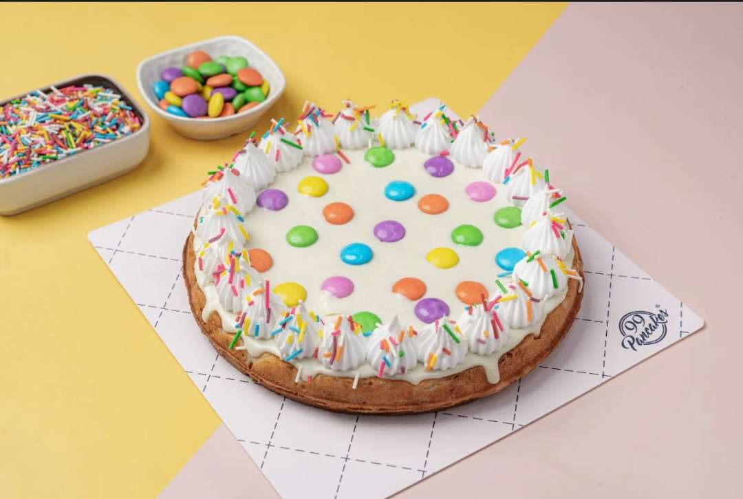 Rainbow Waffle Cake