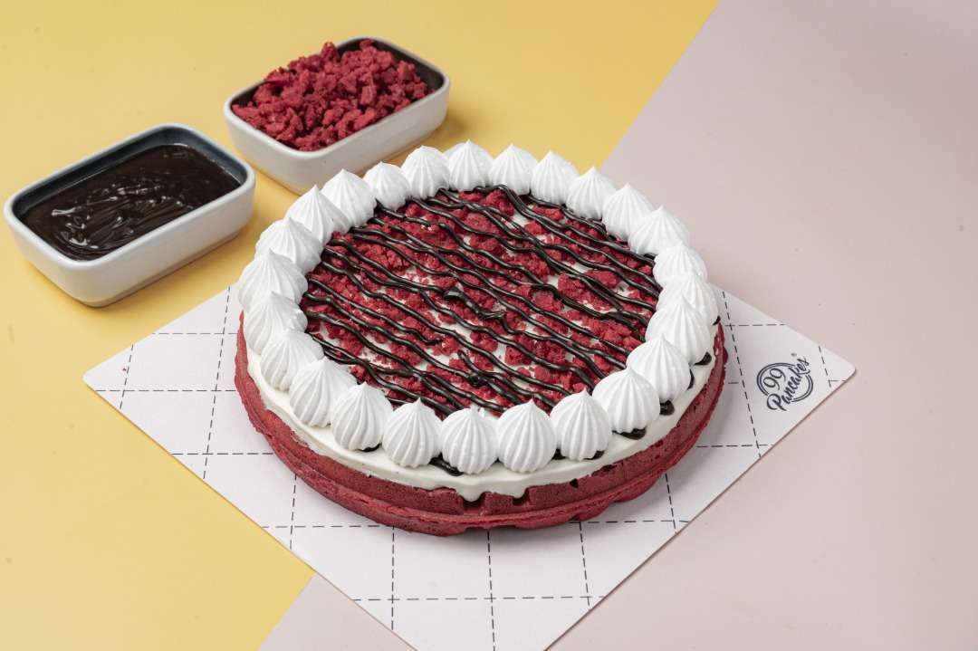 Red Velvet Crush Waffle Cake