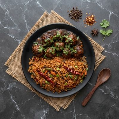 Sezwan Fried Rice Manchurian Combo