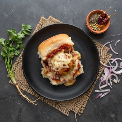Sezwan Cheese Vada Pav 