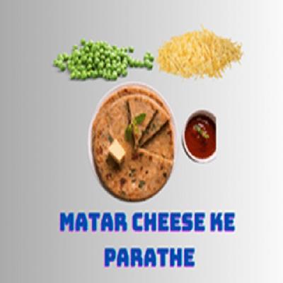 Matar Cheese Paratha (2 Pcs) - Whole Wheat