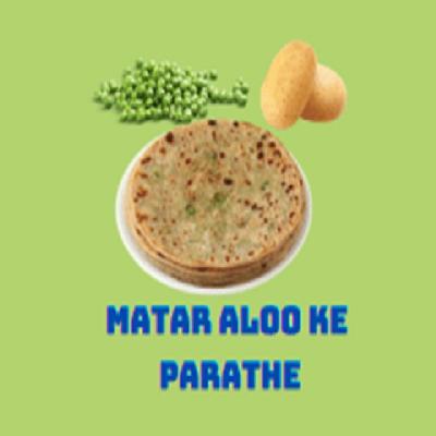 Matar Aloo Paratha (2 Pcs) - Whole Wheat