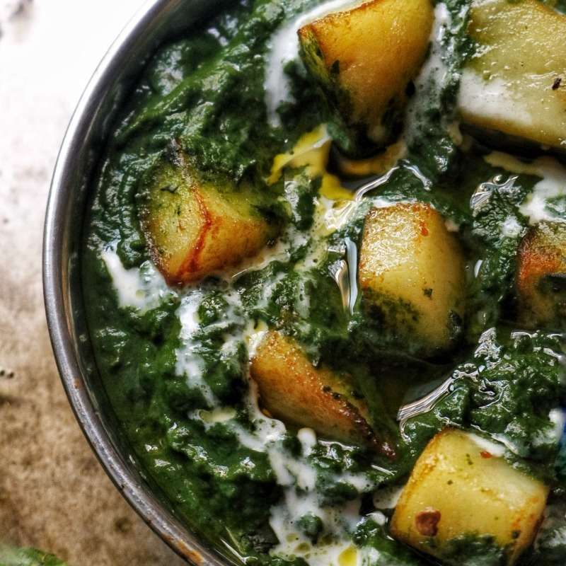 Ghee Aloo Palak