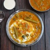 Sambar Rice, Fish Fry, Sweet Combo