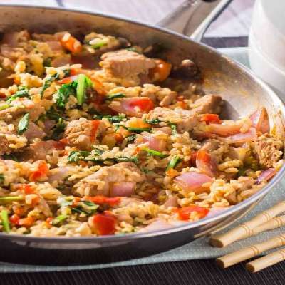 Double Egg Chicken Fried Rice