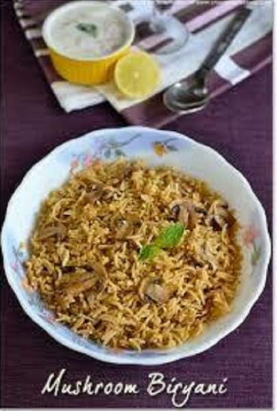 Single Mushroom Biryani