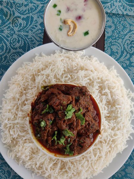 White Rice Mutton Curry Sweet
