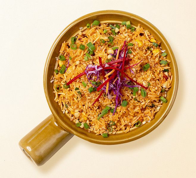 Ginger Garlic Fried Rice Chicken