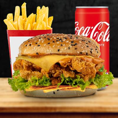 Ridiculous Chicken Burger + Fries + Coke
