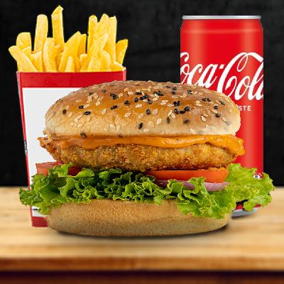 Classic Veg Burger + Fries + Soft Drink