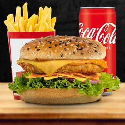 Veg Ridiculous Burger + Fries + Coke