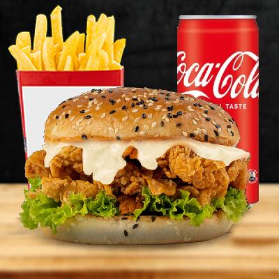 Classic Fried Chicken Burger + Fries + Coke