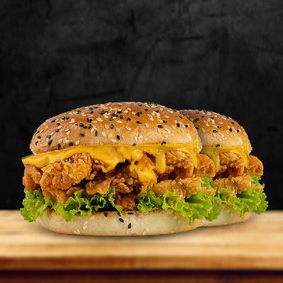 Honey Mustard Chicken Burger + Honey Mustard Chicken Burger