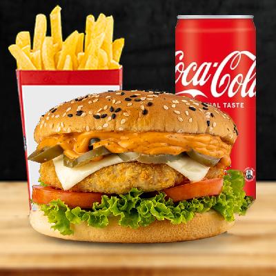 Crispy Chicken Burger + Fries + Coke