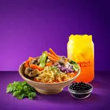 Korean Veggie Ramen + Any Iced Bubble Tea