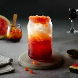 Water Melon Iced Tea with Bubbles
