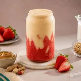 Peanut butter and strawberry smoothie