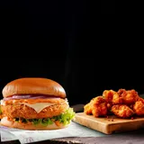 Chicken Popcorn Regular + Crispy Chicken Burger (VR)