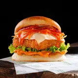 Buffalo Sauce Paneer Burger