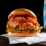 The Buffalo Fried Chicken Burger