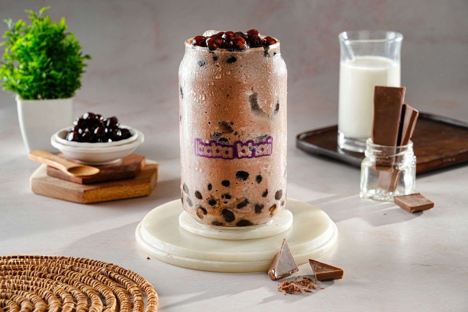 Choco Fudge Cake Shake with Boba