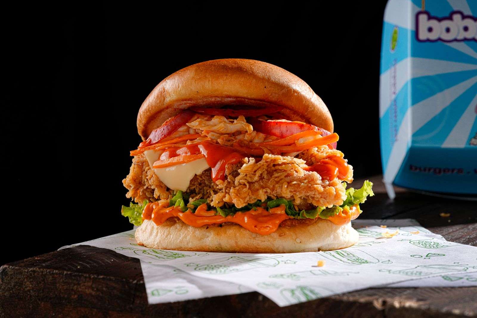 The Buffalo Fried Chicken Burger